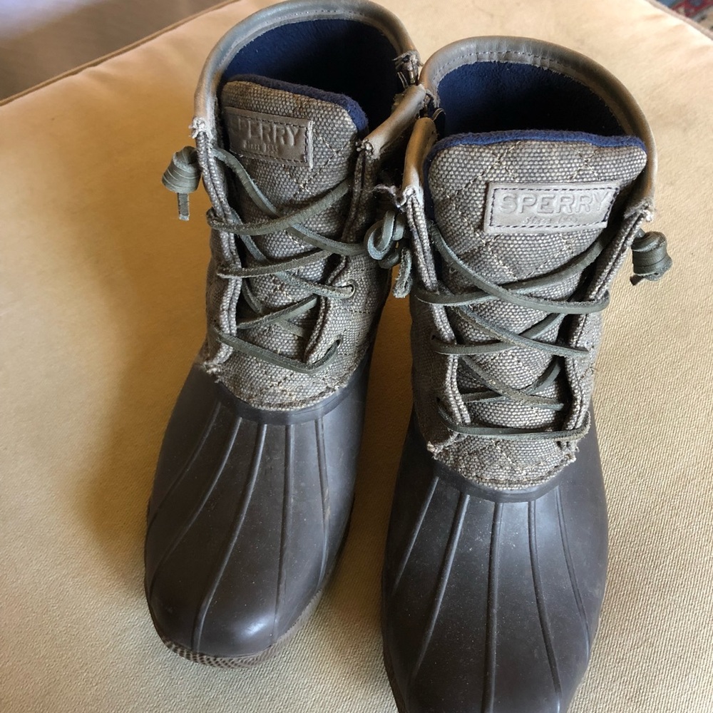 Sperry Top-Sider Taupe saltwater duck boots